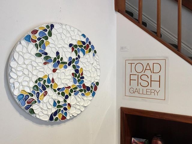 Art on white walls: this is one of six new pieces now on display @toadfishgallery in Sausalito. A gift of art is perfect for a memorable holiday present. "Parkland" is 20" (50cm) round from the Braided Series. Please stop in Toad Fish Gallery in downtown Sausalito Ca to see my work and many other local Northern California artists. Support art and artists this year.