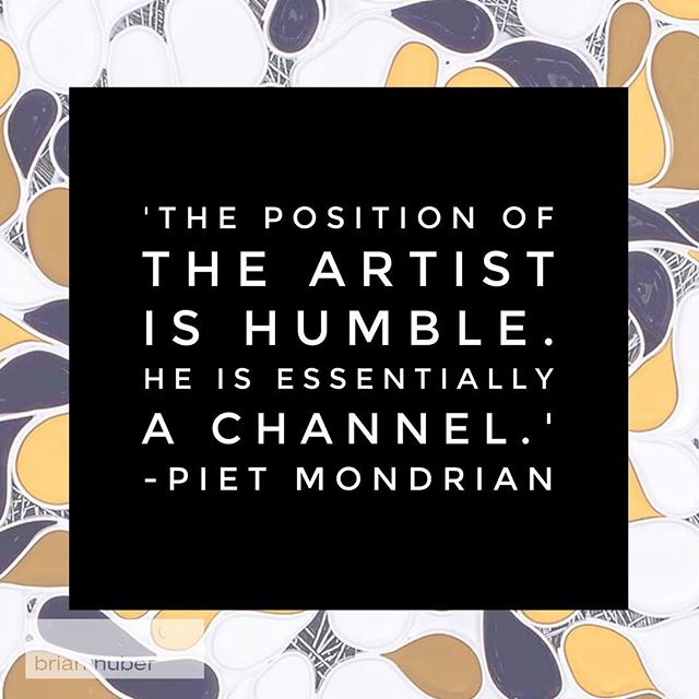 Art quote of the day. Piet Mondrian one of my earliest influences in both art and architecture.