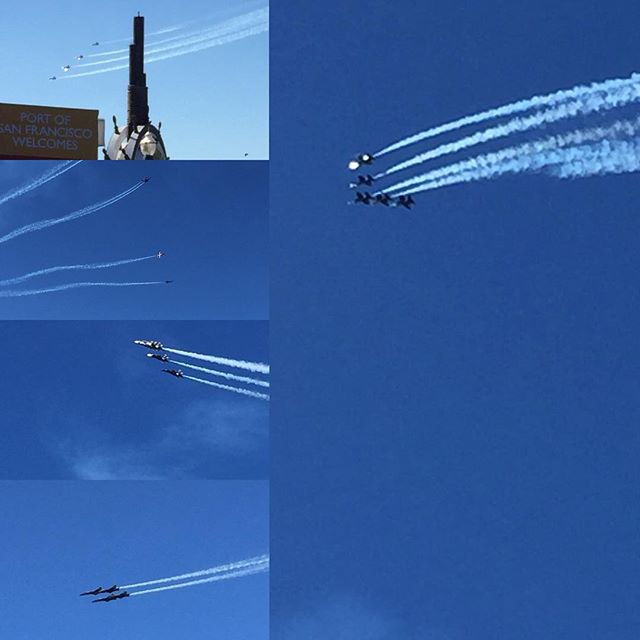 Blue Angels practice show above Fishermans wharf today