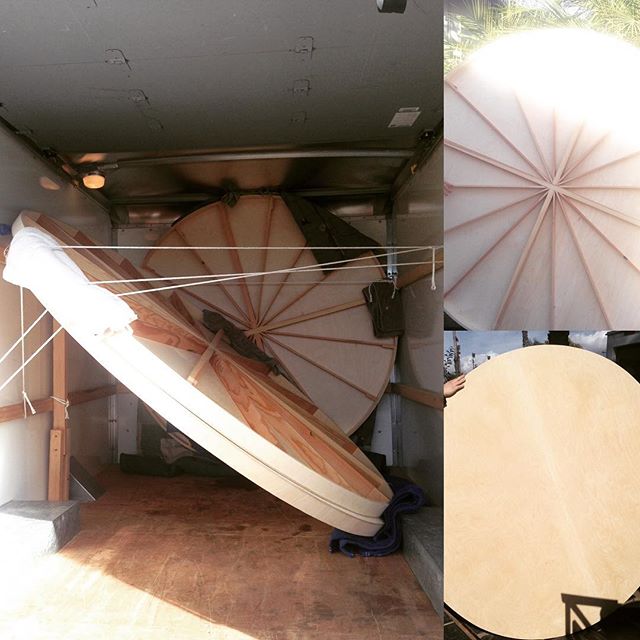 Christmas comes a bit early for the studio this year! 6' and 7' round panels are packed and on the way from SoCal.