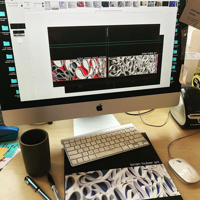 In the studio: New art book in the works. Love the look and format of the big square format @blurbbooks books. If the printing and delivery gods are willing this will be in Miami for @spectrummiami in the @adcfineart booth. Happy Sunday from Sausalito Ca.