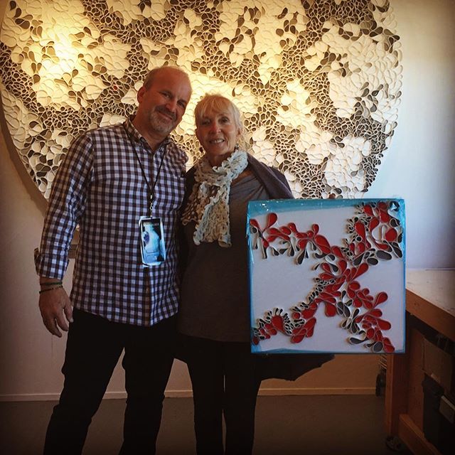 In the studio: Starting Friday morning at open studios off with a sale. Nice to have one of my newest pieces off to the home of a Bay Area collector. Opening night party is this Tonight December 2. 100 other artists in the ICB building are open three days. Dec 2-4 @icb_winter_open_studios