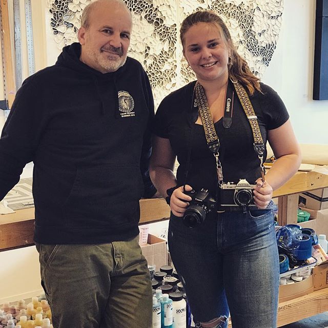 Jolie Miller @jolie.miller in the studio today shooting for her @tamhighschool photography project. Glad to see a “film camera” still in use in the curriculum. Jolie thanks for choosing my work for your project and can’t wait to see what you do in the future. . . . #jolie.miller