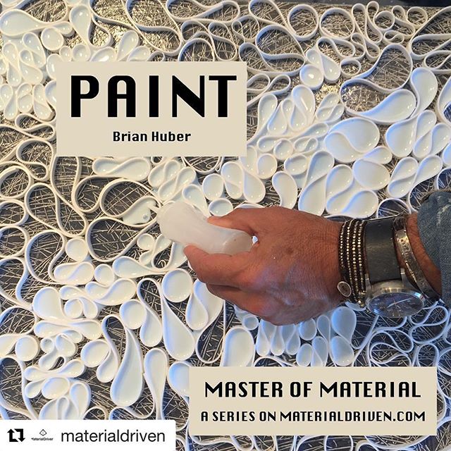 @materialdriven with @repostapp Honored to be featured in @materialdriven next week ・・・ Excited that a new series of studies and dialogues begins on our website next week-'Master of Material' celebrates and investigates the work of 5 artists and designers who have pushed the boundaries of one signature material tremendously ! Honored that artist Brian Huber @brianhuberart joins us for this series