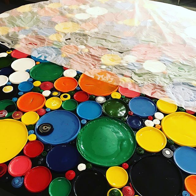 Time to jump back on completing this 72” round piece. Been floating around the studio taunting me from under its plastic wrap for over a year. Stay tuned as it will be a long but rewarding push to get it done..current working title is “Procrastination” . . . . .