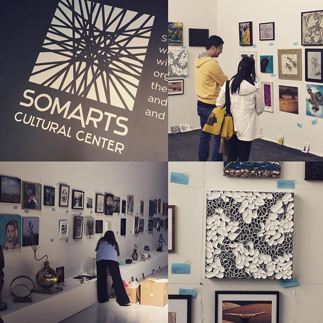 Today in Artland: drop off for SF open studios preview gallery at @somarts 400 artists preview for 4 weekends of @artspansf SF open studios. I'm showing the 2nd weekend at the gallery space on the 3rd floor of @mcroskeymattresssf .