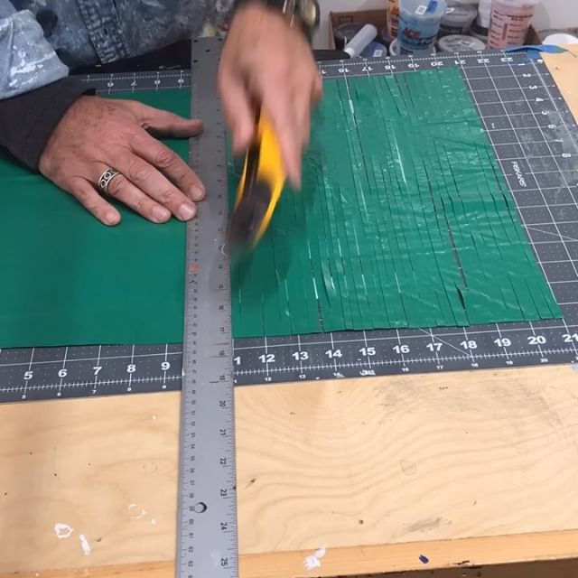 Today in the studio: Time lapse video of today’s color production: green. I’ll definitely need a lot more of these to complete the current piece. 6 or 7 more colors to go!! Continuing with my exploration of paint as fabric and texture. I'm enjoying the results so far ~ Stay tuned!! .. . . . . . .