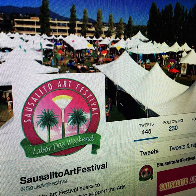 Today's project - support art in my town. If I'm going to try out applying to show at an art festival how about the one in my neighborhood. @sausartfestival Art lovers and buyers seem to still be attending the Sausalito Art festival. 260 spots and over a 1000 artists apply!