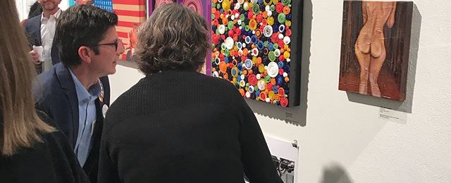 Great kickoff to 5 weekends of Open Studios in San Francisco. Always fun to attend the @artspansf preview party with over 440 pieces on display @somarts My 18×18 panel is from the new "Circumference" series is titled “Square Circle Below” . This and other new works will be shown during . I and 5 other amazing artists will be showing in San Francisco on Artspan Weekend 4: Show Dates: Saturday November 4 and Sunday November