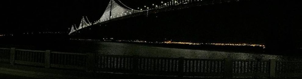 Bay lights up and running again and adding a glow to San Francisco Bay. Official opening in a few we