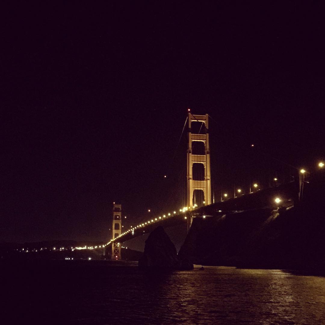 Beautiful night and dinner at Cavello Point Lodge under the stars and glow of the Golden Gate Bridge. Inspiration for a 1000 paintings #laborday #goldengatebridge #goldengate #sausalitoartfestival #sausalitoartist #brianhuberart #openstudio #icbartists