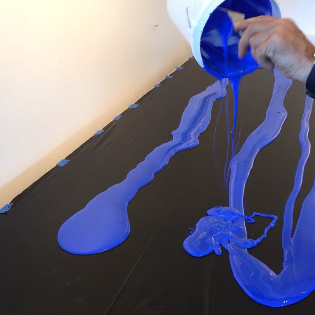 Cobalt gel pour in prep for new piece in circle back series. Yep it's gallons of Golden acrylics for each painting  #artistatwork #abstract #brianhuberart #art #timelapse #abstractart #paintvideos #goldenpaints #100daysofart #artistvideo #abstractpainter #artist_videos #artvideo #artvideos #timelapseart #timelapsevideo #timelapse #timelapsepainting #artistvideo
#artistslife #artstudio #studiovisit