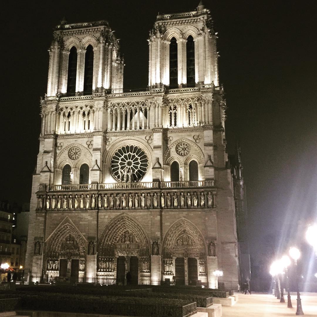 Cold crisp winter night in Paris.  Visiting @centrepompidou and other museums tomorrow. Time to fill up the creative energy and art inspiration part of my life. #paris  #vacation #artistslife #brianhuberart #5th #paristrip #americaninparis #sightseeing #playingtourist #artlife #notredame #notredamedeparis #winternight #seeart #artmasters #parismuseums