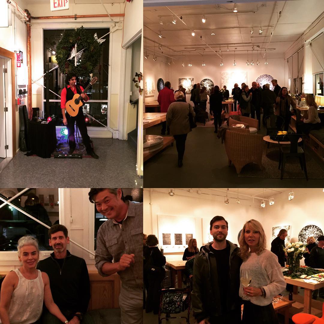 Great opening night party for winter open studios in Sausalito. My studio is open today and tomorrow from 11am to 6pm. Stop in there are 80 artists in the building showing this year. #holidayparty #sausalito #brianhuberart #brianhuberart #openstudios #icbartists #artist #artwork #artistsoninstagram