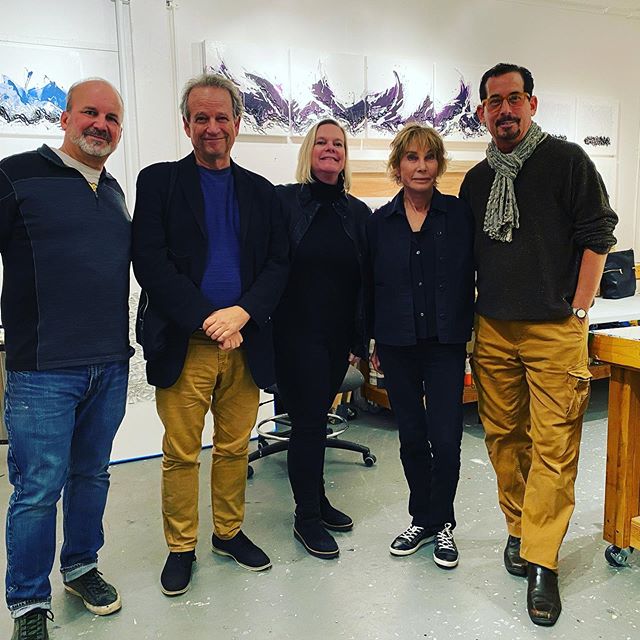 In the studio: Another amazing and informative portfolio review @icbartists ICB Artists. Three gallerists -  Jen Tough from @jentoughgallery  George Lawson, George Lawson Gallery, @georgelawsongallery and Susan Aulik @thefourthwallgallery were onsite for tonights event. Thank you to @stephen5w from  @arcgallerysf for setting up this portfolio review panel. .
.
.
#artistlife #contemporaryart #creative #abstractpainter #portfolioreview #originalartwork #modernart  #painting #abstractpainting #originalartwork #modernart #abstractart #painterslife #studiovisit #contemporaryartcollector #artstudio #portfolio #icbartists