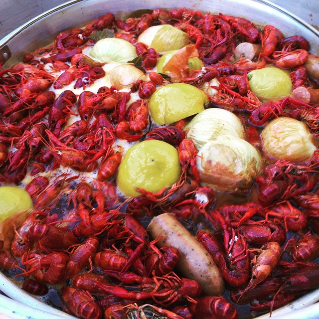 Last crawfish of the season. Father's Day boil.