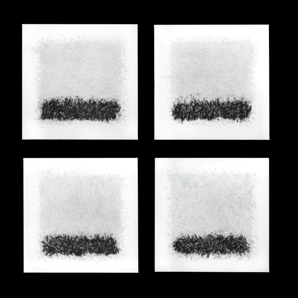 Shard Series - Fog Bank 48x48 (4 panels) Brian Huber Art