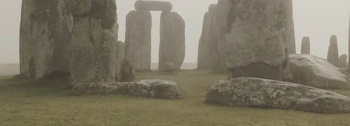 Stonehenge shrouded in the morning fog. A day of touring in the U.K. Day off to recharge the batteri