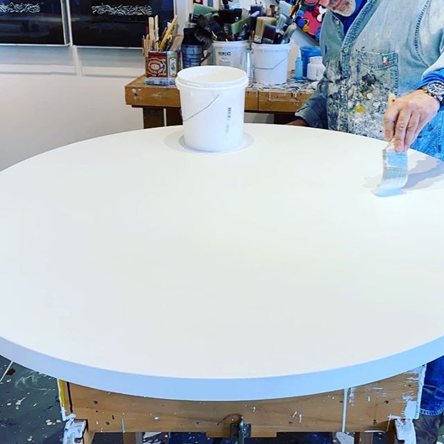 Sunday social distancing in the studio: Back to basics with white gesso prep. Thankful for my studio where I can work without possibly harming others and a bit of time to reflect. Also thankful for the opportunity to start on a commission piece that was not cancelled or delayed.  I’m still processing the crazy shift in the world and in each and everyones life. For now I know that staying home, social distancing, washing hands and other precautions will save lives of the most vulnerable and help the medical folks not be totally overwhelmed.  Hope you and yours stay safe and healthy. .
. .
.
.
.
.