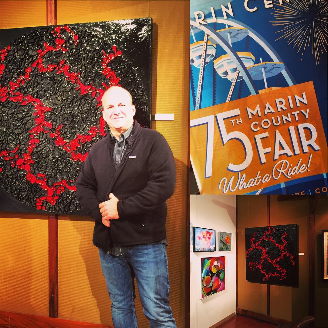 This weekend in art land: Great to have a painting juried into the Marin County Fair. Fair has 3000 pieces entered and approx 1000 accepted in all fine arts catagories. This is a 48 x 48 piece. happy 4th of July. #brianhuberart #marinfair #artshow #juriedshow #abstractart #marin #fair #abstractpainter #studiovisit #artwork #show #marincounty #marincountyfair #modernart #onthewall #4thofjuly #weekendshow
