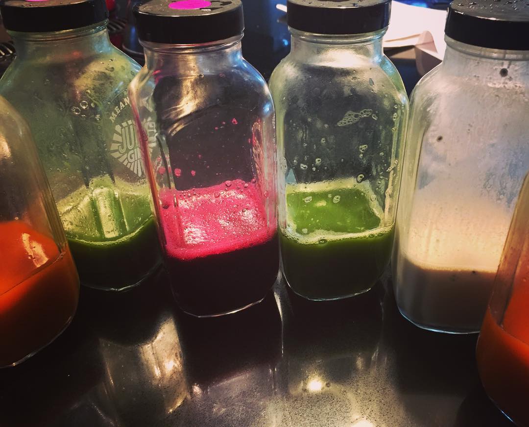 Today in art world: Looking for color inspiration everywhere. Maybe this juice array will be a great palette! Or drinking this for 3 days will give me a burst of creativity.