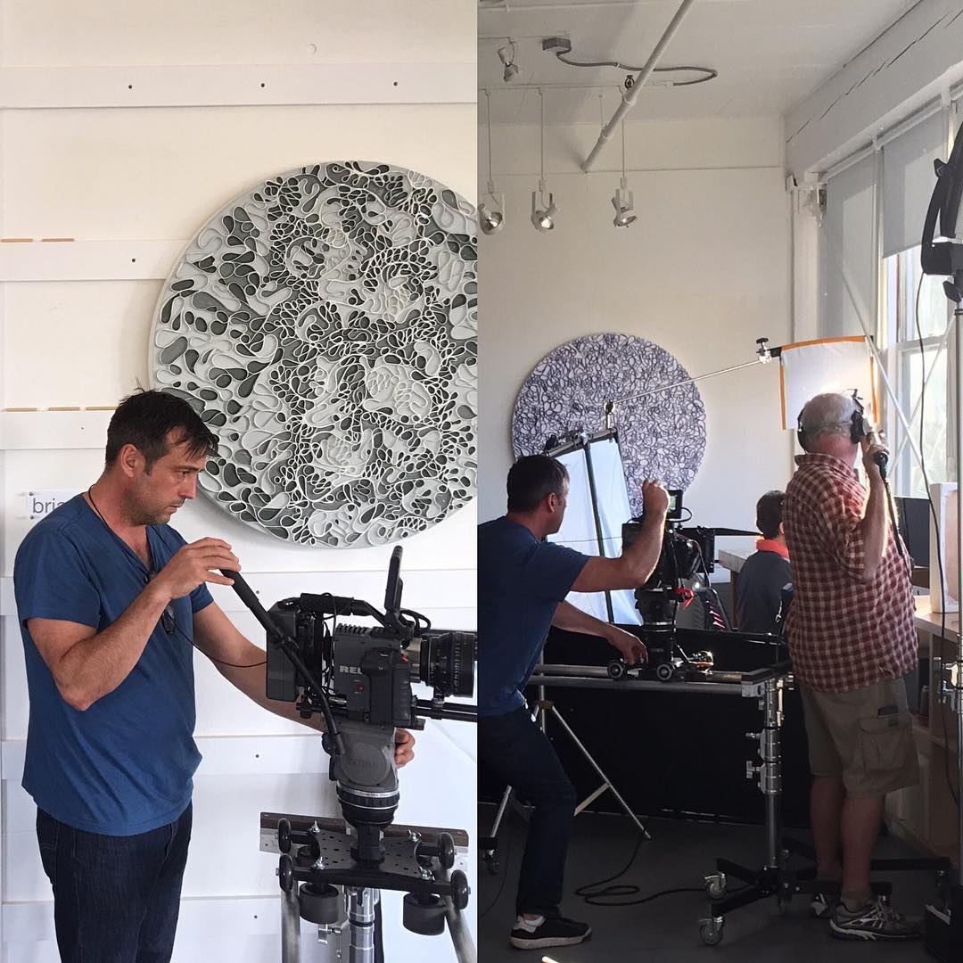 Today's life in the studio: my art studio was used to film a commercial for quickbooks. Don't think they care if artists aren't very good at accounting #abstractartist #inthestudio #artistworking #artstudio #dayinthelife #cameracrew #mathchallenged #quickbooks #sausalito #notpainting #letsmakeacommercial #sfart